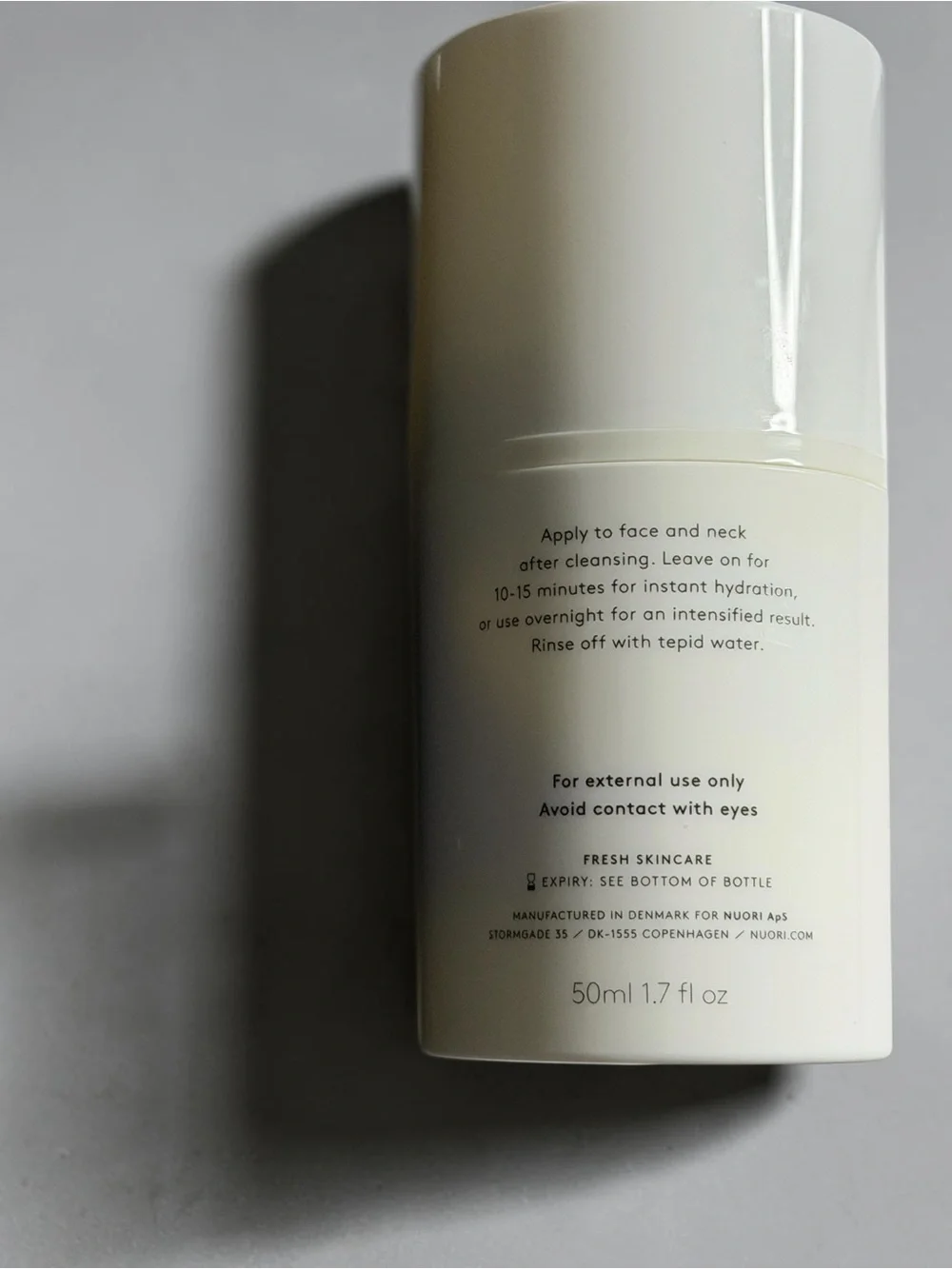 Nuori Supreme Moisture Mask — White Hydrating Face Mask